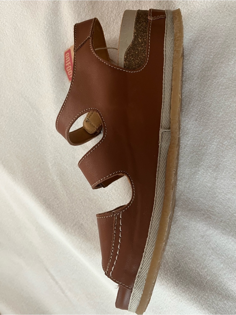 NWT 3-strap adjustable leather sandals - Picture 5 of 7
